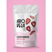 Arovela Çilek Kurusu 50 g - Dilim Çilek Cipsi - Şeker İlavesiz Jeotermal Kurutulmuş Kuru Meyve