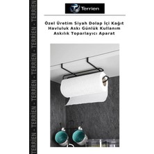 Terrien Özel Üretim Siyah Dolap Içi Kağıt Havluluk Askı Günlük Kullanım Askılık Toparlayıcı Aparat