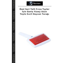 Terrien Özel Seri Telli Fırça Туylеr Için Geniş Yüzey Uzun Tüylü Evcil Hayvan Tarağı