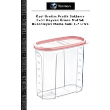 Terrien Özel Üretim Pratik Saklama Evcil Hayvan Ürünü Mutfak Düzenleyici Mama Kabı 1.7 Litre