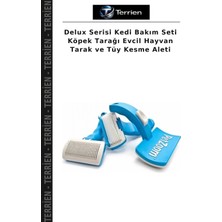 Terrien Delux Serisi Kedi Bakım Seti Köpek Tarağı Evcil Hayvan Tarak ve Tüy Kesme Aleti