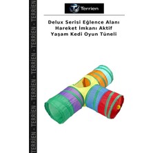 Terrien Delux Serisi Eğlence Alanı Hareket Imkanı Aktif Yaşam Kedi Oyun Tüneli