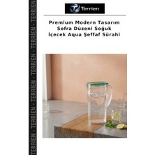 Terrien Premium Modern Tasarım Sofra Düzeni Soğuk Içecek Aqua Şeffaf Sürahi