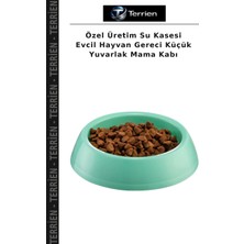 Terrien Özel Üretim Su Kasesi Evcil Hayvan Gereci Küçük Yuvarlak Mama Kabı