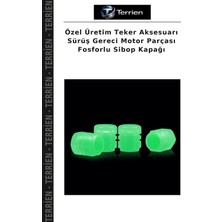 Terrien Özel Üretim Teker Aksesuarı Sürüş Gereci Motor Parçası Fosforlu Sibop Kapağı