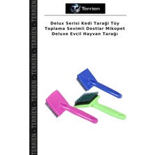 Terrien Delux Serisi Kedi Taraği Tüy Toplama Sevimli Dostlar Mikopet Deluxe Evcil Hayvan Tarağı