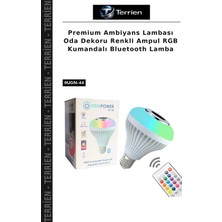 Terrien Premium Ambiyans Lambası Oda Dekoru Renkli Ampul Rgb Kumandalı Bluetooth Lamba