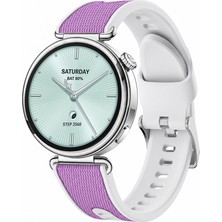 Sneezy Xiaomi Watch S 4 Mini 41MM Uyumlu Colorflex Özel Dokulu Çift Renkli Silikon Kordon