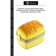 Terrien Premium Çocuk Beslenmesi Öğün Saklama Günlük Kullanım Dikdörtgen Hamburger Beslenme Kabı
