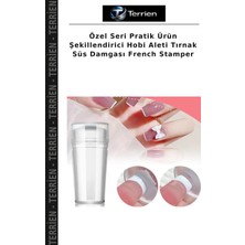 Terrien Özel Seri Pratik Ürün Şekillendirici Hobi Aleti Tırnak Süs Damgası French Stamper