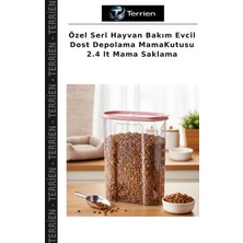 Terrien Özel Seri Hayvan Bakım Evcil Dost Depolama Mamakutusu 2.4 Lt Mama Saklama