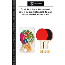 Terrien Özel Seri Spor Malzemesi Salon Sporu Eğlenceli Zaman Masa Tenisi Raket Seti