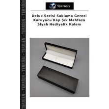 Terrien Delux Serisi Saklama Gereci Koruyucu Kap Şık Mahfaza Siyah Hediyelik Kalem