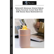 Terrien Dekoratif Aksesuar Kişisel Bakım Kolay Kurulum Isınan Kedi Mini USB Sessiz Hava Nemlendiricisi
