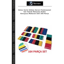 Terrien Delux Serisi Atölye Gereci Fonksiyonel Set Teknik Malzeme Kablo Koruyucu Makaron Seti 164 Parça