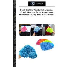 Terrien Özel Üretim Temizlik Ekipmanı Erkek Hediye Garaj Aksesuarı Mikrofiber Araç Yıkama Eldiveni