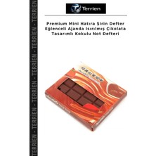 Terrien Premium Mini Hatıra Şirin Defter Eğlenceli Ajanda Isırılmış Çikolata Tasarımlı Kokulu Not Defteri