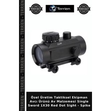 Terrien Özel Üretim Taktiksel Ekipman Avcı Ürünü Av Malzemesi Single Sword 1X30 Red Dot Sight - Spike