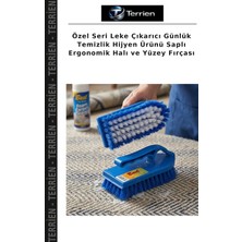 Terrien Özel Seri Leke Çıkarıcı Günlük Temizlik Hijyen Ürünü Saplı Ergonomik Halı ve Yüzey Fırçası