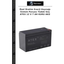Terrien Özel Üretim Enerji Kaynağı Sistem Parçası Yedek Güç Atex 12 V 7 Ah Kuru Akü