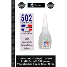 Terrien Delux Serisi Güçlü Tutucu Etkili Formül 502 Japon Yapıştırıcısı Süper Glue 20 gr