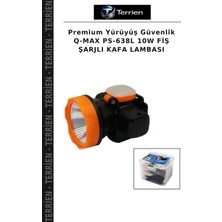 Terrien Premium Yürüyüş Güvenlik Q-Max PS-638L 10W Fiş Şarjlı Kafa Lambası