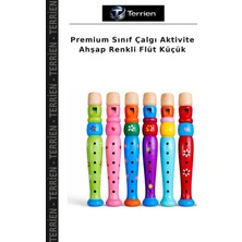 Terrien Premium Sınıf Çalgı Aktivite Ahşap Renkli Flüt Küçük