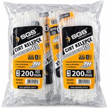Sgs Tools Plastik Cırt Kelepçe 3.6X200MM Beyaz- 10'li Paket