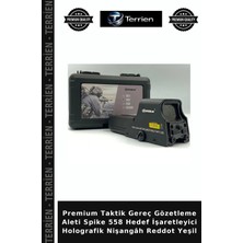 Terrien Premium Taktik Gereç Gözetleme Aleti Spike 558 Hedef Işaretleyici Holografik Nişangâh Reddot Yeşil