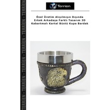 Terrien Özel Üretim Alışılmışın Dışında Erkek Arkadaşa Farklı Tasarım 3D Kabartmalı Kartal Büstü Kupa Bardak