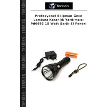 Terrien Profesyonel Ekipman Gece Lambası Karanlık Yardımcısı PD6692 15 Watt Şarjlı El Feneri