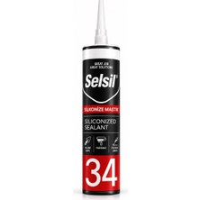 Selsil CODE-34248 Silikonize Akrilik Mastik 450 gr Beyaz- 25'li Paket