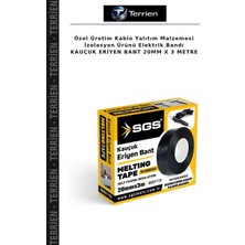 Terrien Özel Üretim Kablo Yalıtım Malzemesi Izolasyon Ürünü Elektrik Bandı Kauçuk Eriyen Bant 20MM x 3 Metre