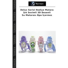 Terrien Delux Serisi Hediye Matara Şık Sevimli 3D Desenli Su Matarası Bpa Içermez