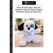 Terrien Özel Üretim Özür Dilerim Tişörtlü Sevimli Peluş Köpek Kutlama Oyuncak Barisma