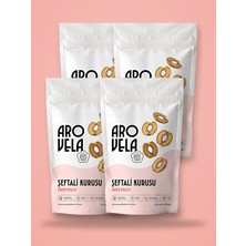 Arovela Şeftali Kurusu 4 x 50 g - Dilim Şeftali Cipsi - Jeotermal Kurutulmuş Kuru Meyve