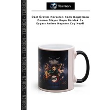 Terrien Özel Üretim Porselen Renk Değiştiren Demon Slayer Kupa Bardak Ev Eşyası Anime Hayranı Çay Keyfi