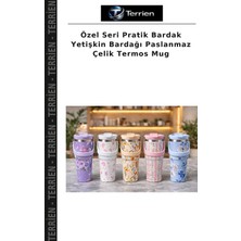 Terrien Özel Seri Pratik Bardak Yetişkin Bardağı Paslanmaz Çelik Termos Mug