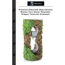 Terrien Premium Dekoratif Obje Çalışma Masası Tarz Süsler Polyester Dragon Tasarımlı Kumsaati
