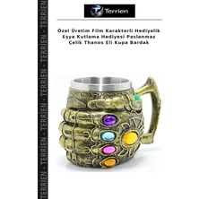Terrien Özel Üretim Film Karakterli Hediyelik Eşya Kutlama Hediyesi Paslanmaz Çelik Thanos Eli Kupa Bardak