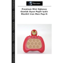 Terrien Premium Mini Eğlence Günlük Oyun Popit Işıklı Müzikli Iron Men Pop-It