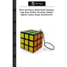 Terrien Mini Bulmaca Alternatif Hediye Cep Boy Rubik Strateji Odaklı Eğitici Zeka Küpü Anahtarlık