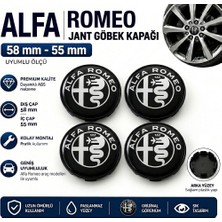 Memo Digital Alfa Romeo Jant Göbek Kapağı 58 mm - 55 mm