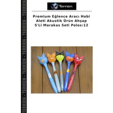 Terrien Premium Eğlence Aracı Hobi Aleti Akustik Ürün Ahşap 5'li Marakas Seti Polos:12