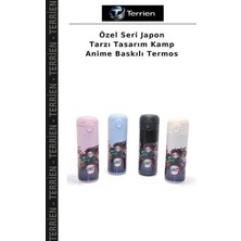 Terrien Özel Seri Japon Tarzı Tasarım Kamp Anime Baskılı Termos