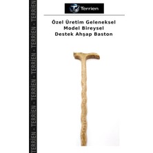 Terrien Özel Üretim Geleneksel Model Bireysel Destek Ahşap Baston