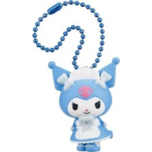 Twinchees My Melody ve Kuromi Mavi Şirin Elbiseli Anahtarlık Figür Serisi, Oyuncak