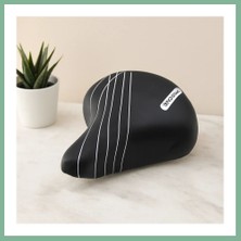 Bşk Virgo Büyük Geniş Bisiklet Sele 20.5X24 cm (Yaylı) Siyah-Beyaz BSK2026