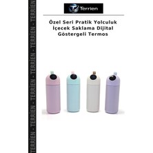 Terrien Özel Seri Pratik Yolculuk Içecek Saklama Dijital Göstergeli Termos