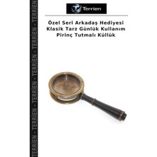 Terrien Özel Seri Arkadaş Hediyesi Klasik Tarz Günlük Kullanım Pirinç Tutmalı Küllük